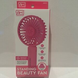 Absolute Hot Standing Beauty Fan with three settings, rechargeable USB.